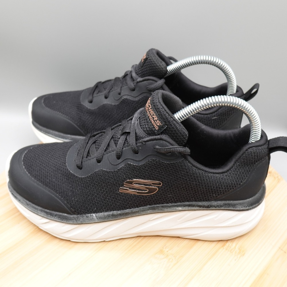 Skechers Shoes Womens 7.5 Black Mesh Running D Lux Ultra Cushioning 169066S Flaw